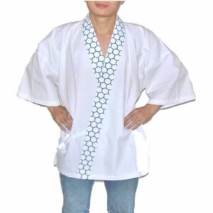 Asiatischer Arbeitskittel | Weiß