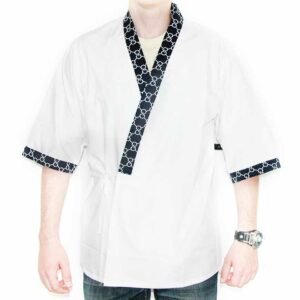 Arbeitskittel | Schwarz-Weiß | XL