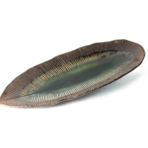 Oblong-Teller | Grün-Braun
