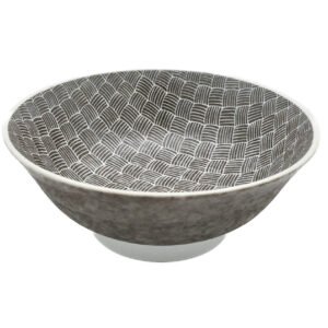 Ramen Schale | Porzellan | Grau Netz