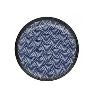 Teller | Blaue Welle | Rund