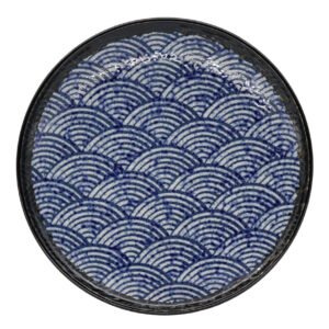Teller | Blaue Welle | Rund